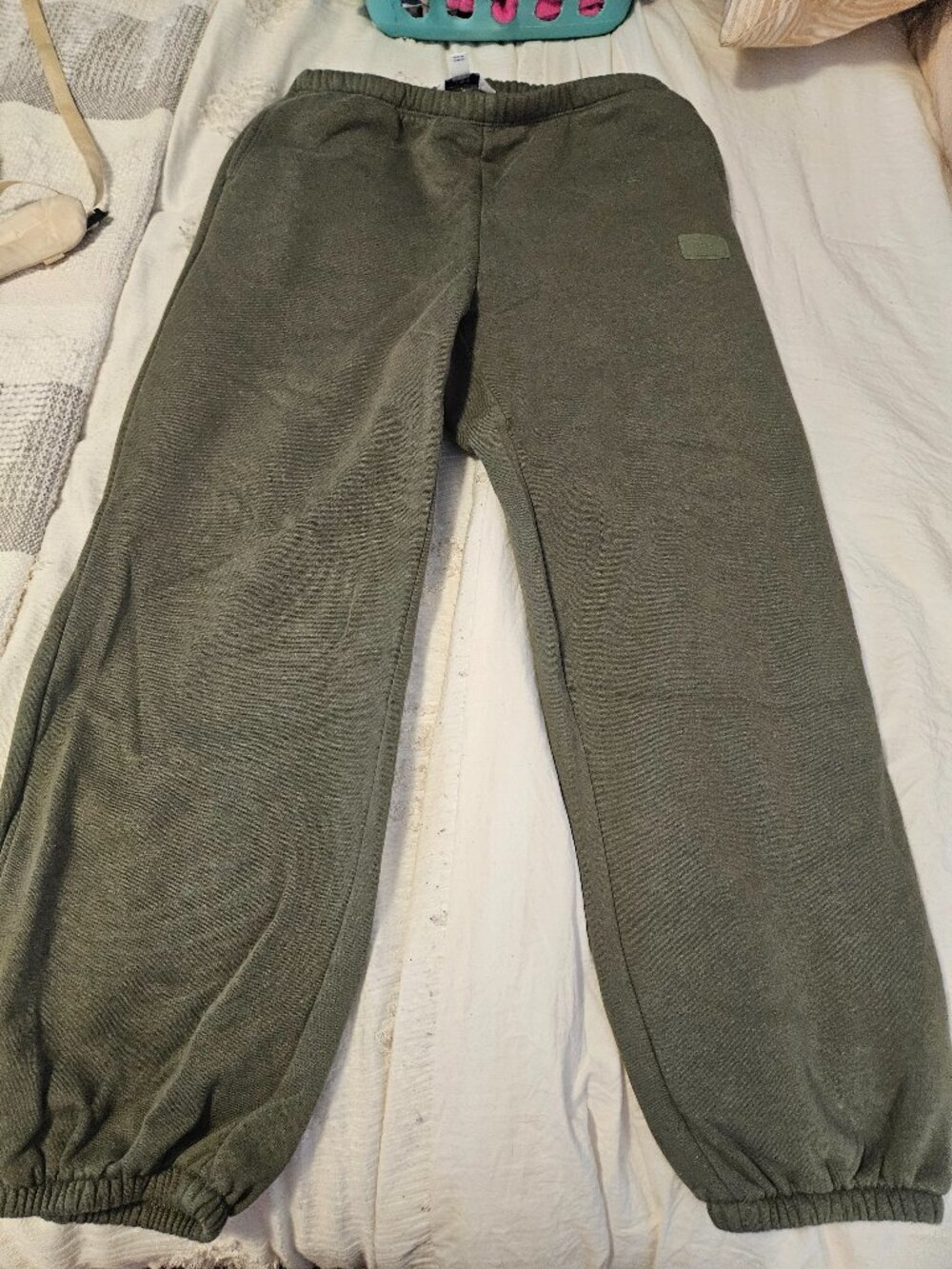 Olive Green Cuffed sweatpants